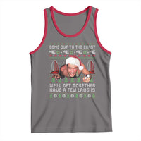 Funny Nakatomi Plaza Christmas Tank Top Come Out To The Coast John Xmas 80's Die Movie - Wonder Print Shop