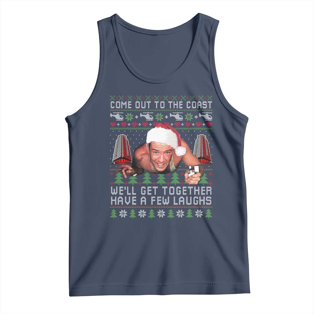 Funny Nakatomi Plaza Christmas Tank Top Come Out To The Coast John Xmas 80's Die Movie - Wonder Print Shop