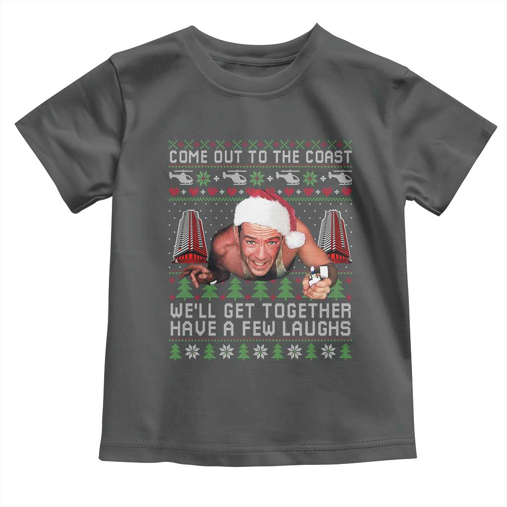 Funny Nakatomi Plaza Christmas Toddler T Shirt Come Out To The Coast John Xmas 80's Die Movie - Wonder Print Shop