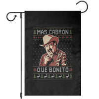 Funny Julian Garza Christmas Garden Flag Mas Cabron Que Bonito Cowboy Holiday Mexican Xmas - Wonder Print Shop