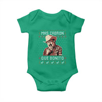 Funny Julian Garza Christmas Baby Onesie Mas Cabron Que Bonito Cowboy Holiday Mexican Xmas - Wonder Print Shop