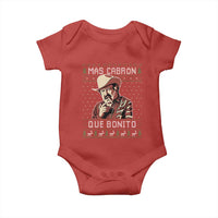 Funny Julian Garza Christmas Baby Onesie Mas Cabron Que Bonito Cowboy Holiday Mexican Xmas - Wonder Print Shop