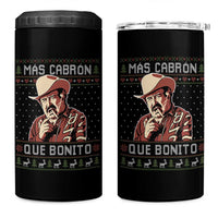 Funny Julian Garza Christmas 4 in 1 Can Cooler Tumbler Mas Cabron Que Bonito Cowboy Holiday Mexican Xmas - Wonder Print Shop