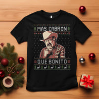 Funny Julian Garza Christmas T Shirt Mas Cabron Que Bonito Cowboy Holiday Mexican Xmas - Wonder Print Shop