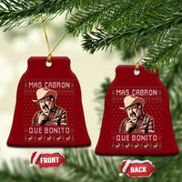 Funny Julian Garza Christmas Ceramic Ornament Mas Cabron Que Bonito Cowboy Holiday Mexican Xmas - Wonder Print Shop