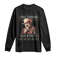 Funny Julian Garza Christmas Long Sleeve Shirt Mas Cabron Que Bonito Cowboy Holiday Mexican Xmas - Wonder Print Shop