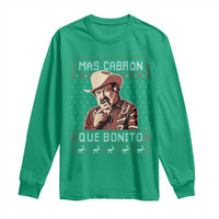 Funny Julian Garza Christmas Long Sleeve Shirt Mas Cabron Que Bonito Cowboy Holiday Mexican Xmas - Wonder Print Shop