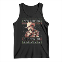 Funny Julian Garza Christmas Tank Top Mas Cabron Que Bonito Cowboy Holiday Mexican Xmas - Wonder Print Shop