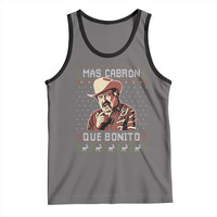 Funny Julian Garza Christmas Tank Top Mas Cabron Que Bonito Cowboy Holiday Mexican Xmas - Wonder Print Shop