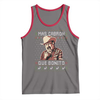 Funny Julian Garza Christmas Tank Top Mas Cabron Que Bonito Cowboy Holiday Mexican Xmas - Wonder Print Shop