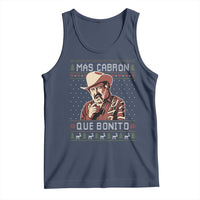 Funny Julian Garza Christmas Tank Top Mas Cabron Que Bonito Cowboy Holiday Mexican Xmas - Wonder Print Shop