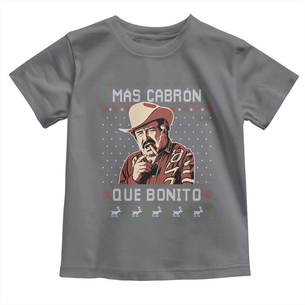 Funny Julian Garza Christmas Toddler T Shirt Mas Cabron Que Bonito Cowboy Holiday Mexican Xmas - Wonder Print Shop