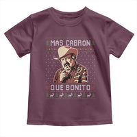 Funny Julian Garza Christmas Toddler T Shirt Mas Cabron Que Bonito Cowboy Holiday Mexican Xmas - Wonder Print Shop