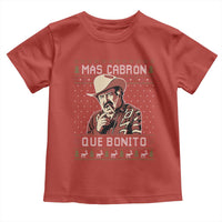 Funny Julian Garza Christmas Toddler T Shirt Mas Cabron Que Bonito Cowboy Holiday Mexican Xmas - Wonder Print Shop