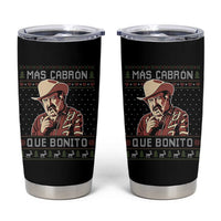 Funny Julian Garza Christmas Tumbler Cup Mas Cabron Que Bonito Cowboy Holiday Mexican Xmas - Wonder Print Shop