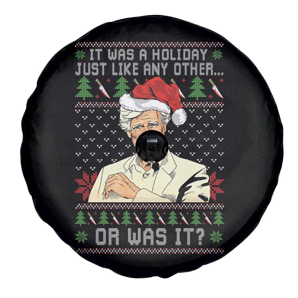 True Crime Christmas Keith Spare Tire Cover Funny It Was A Holiday Just Like Any Other Or Was It - Wonder Print Shop
