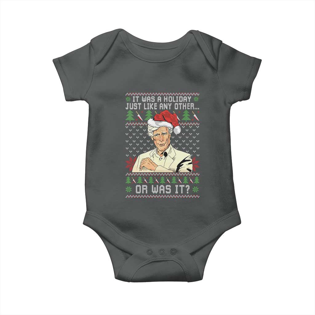 True Crime Christmas Keith Baby Onesie Funny It Was A Holiday Just Like Any Other Or Was It - Wonder Print Shop