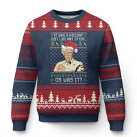 True Crime Xmas Keith Ugly Christmas Sweater Funny It Was A Holiday Just Like Any Other Or Was It - Wonder Print Shop