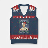 True Crime Xmas Keith V-Neck Knit Sweater Vest Funny It Was A Holiday Just Like Any Other Or Was It - Wonder Print Shop