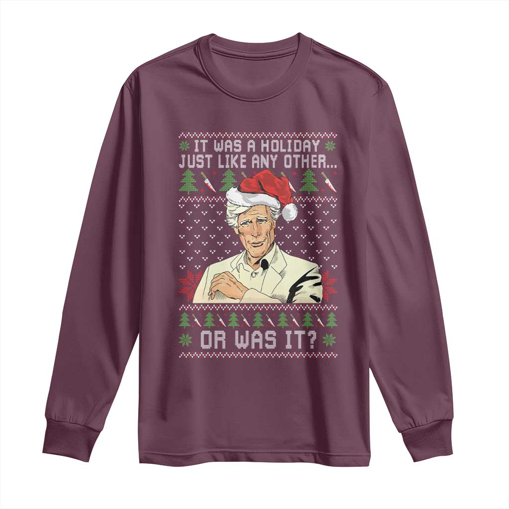True Crime Christmas Keith Long Sleeve Shirt Funny It Was A Holiday Just Like Any Other Or Was It - Wonder Print Shop