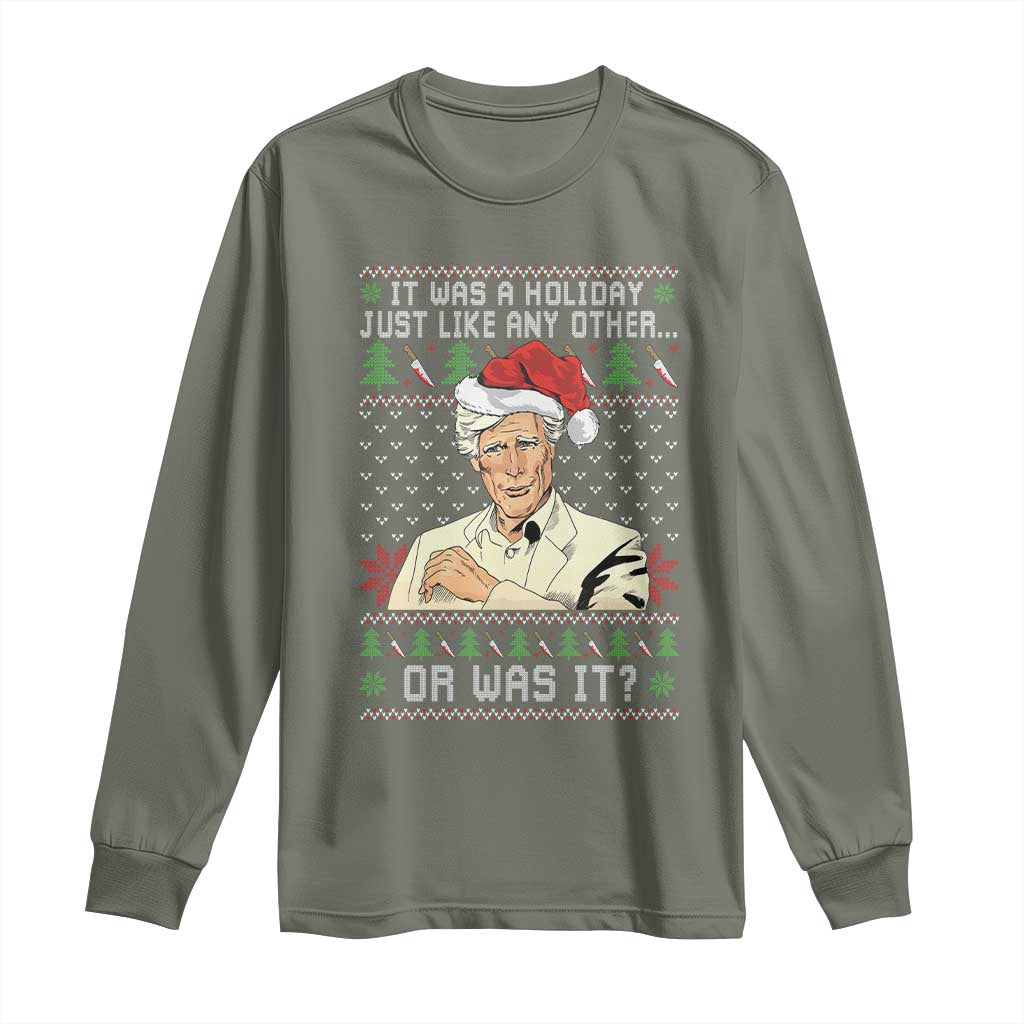True Crime Christmas Keith Long Sleeve Shirt Funny It Was A Holiday Just Like Any Other Or Was It - Wonder Print Shop