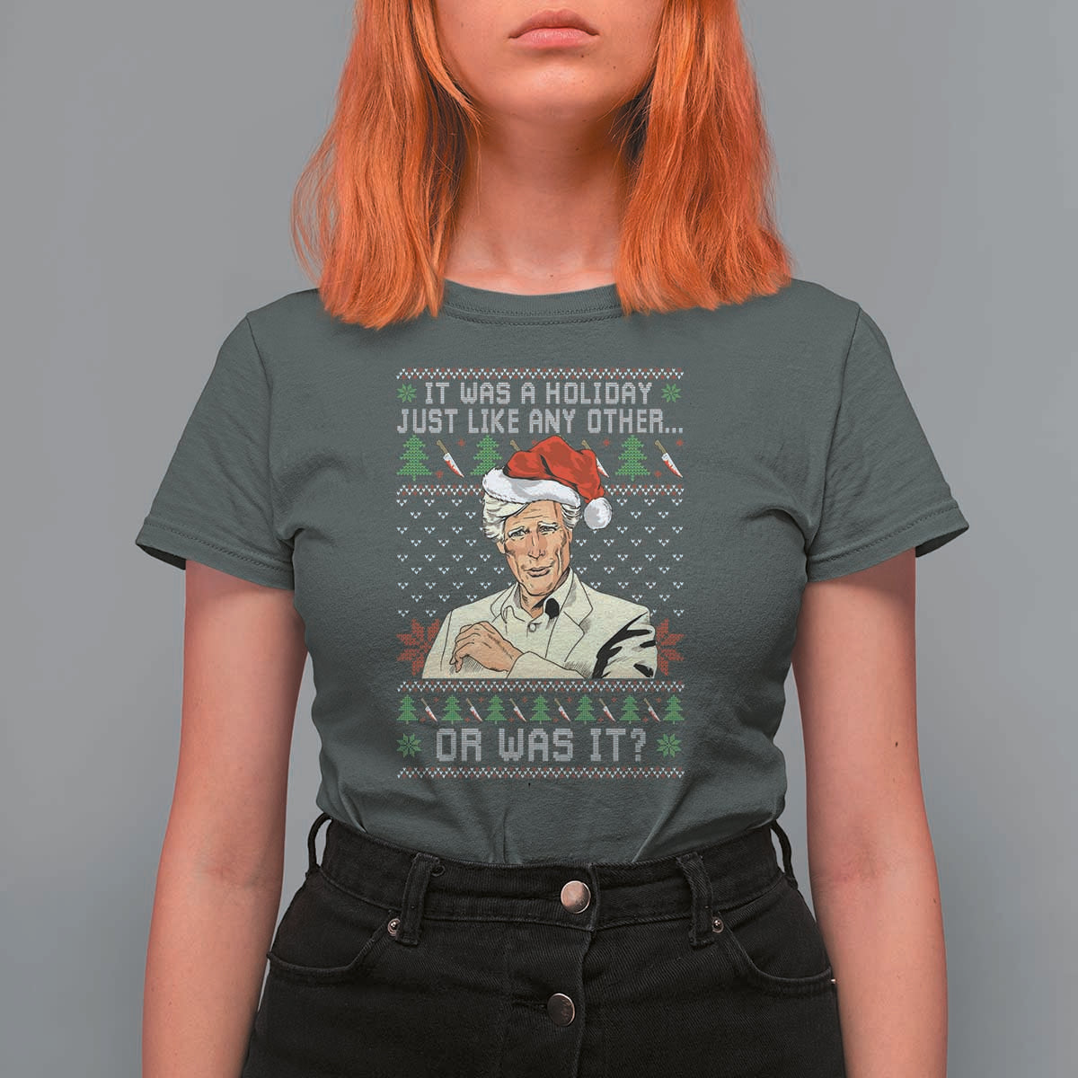 True Crime Christmas Keith T Shirt For Women Funny It Was A Holiday Just Like Any Other Or Was It - Wonder Print Shop