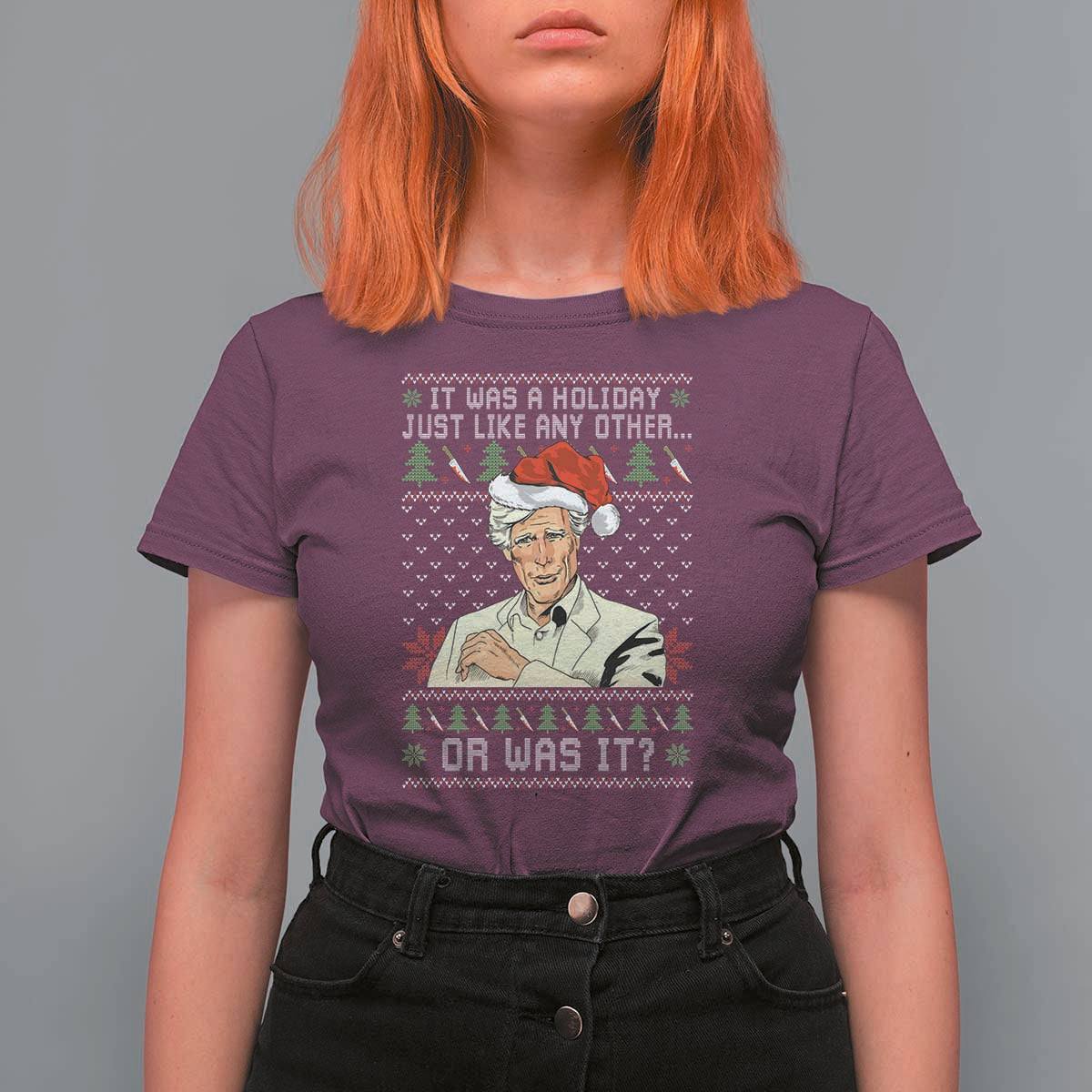 True Crime Christmas Keith T Shirt For Women Funny It Was A Holiday Just Like Any Other Or Was It - Wonder Print Shop