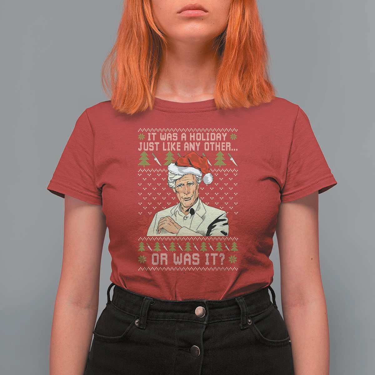 True Crime Christmas Keith T Shirt For Women Funny It Was A Holiday Just Like Any Other Or Was It - Wonder Print Shop