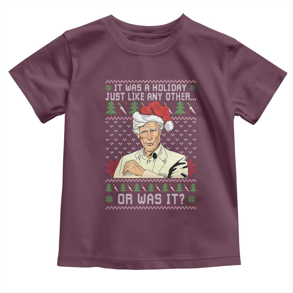 True Crime Christmas Keith Toddler T Shirt Funny It Was A Holiday Just Like Any Other Or Was It - Wonder Print Shop