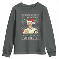 True Crime Christmas Keith Youth Sweatshirt Funny It Was A Holiday Just Like Any Other Or Was It - Wonder Print Shop