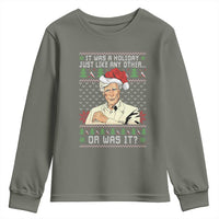 True Crime Christmas Keith Youth Sweatshirt Funny It Was A Holiday Just Like Any Other Or Was It - Wonder Print Shop
