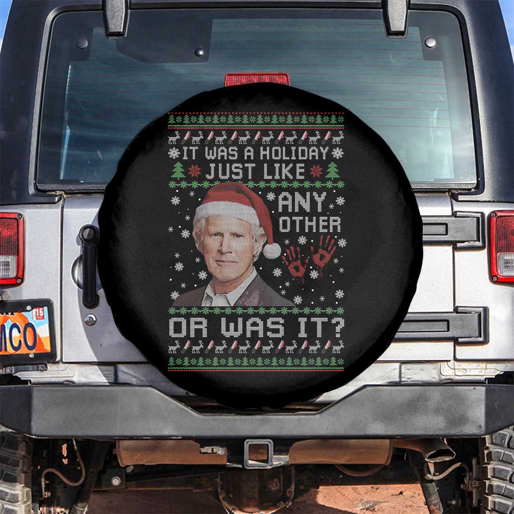 True Crime Christmas Keith Spare Tire Cover Funny It Was A Holiday Just Like Any Other Or Was It Bloody Hand - Wonder Print Shop