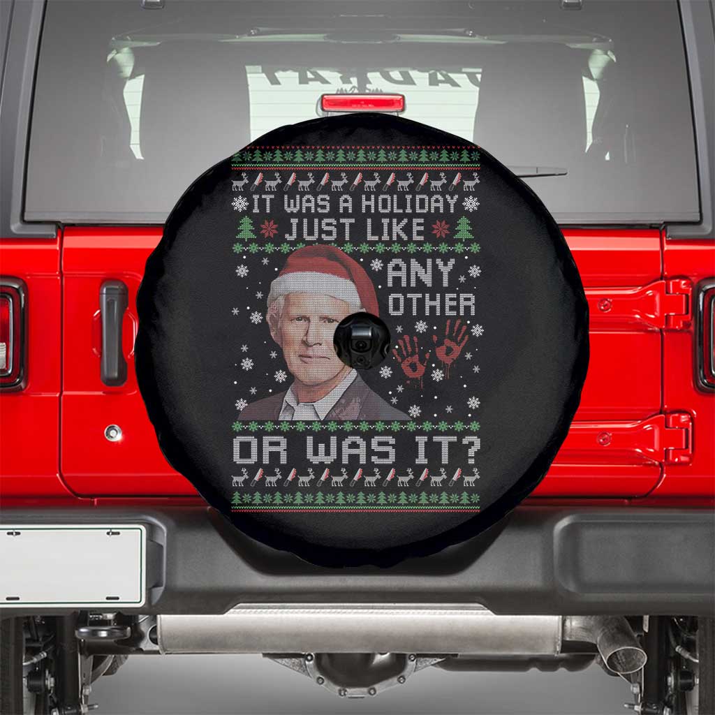 True Crime Christmas Keith Spare Tire Cover Funny It Was A Holiday Just Like Any Other Or Was It Bloody Hand - Wonder Print Shop