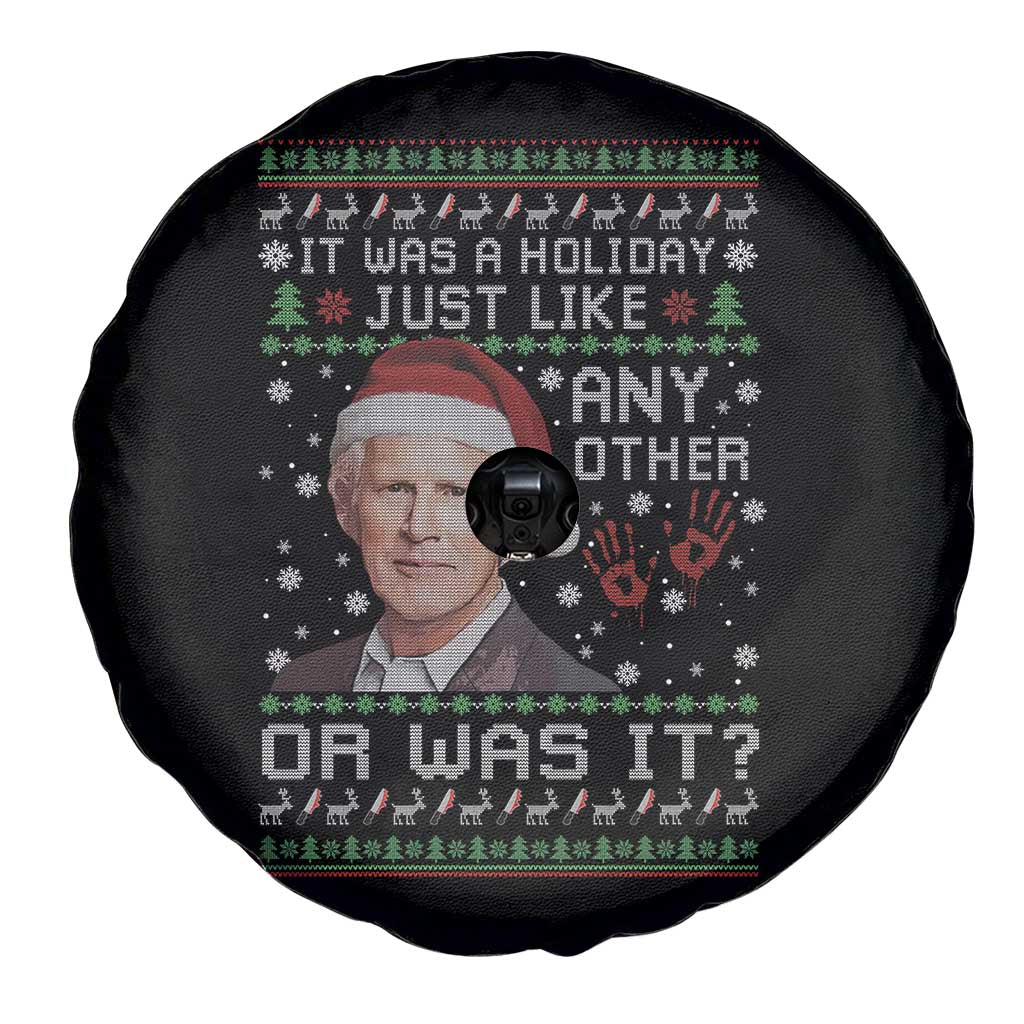 True Crime Christmas Keith Spare Tire Cover Funny It Was A Holiday Just Like Any Other Or Was It Bloody Hand - Wonder Print Shop