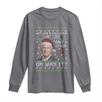 True Crime Christmas Keith Long Sleeve Shirt Funny It Was A Holiday Just Like Any Other Or Was It Bloody Hand - Wonder Print Shop