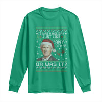 True Crime Christmas Keith Long Sleeve Shirt Funny It Was A Holiday Just Like Any Other Or Was It Bloody Hand - Wonder Print Shop