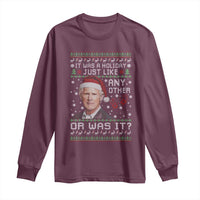 True Crime Christmas Keith Long Sleeve Shirt Funny It Was A Holiday Just Like Any Other Or Was It Bloody Hand - Wonder Print Shop