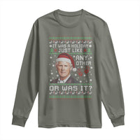 True Crime Christmas Keith Long Sleeve Shirt Funny It Was A Holiday Just Like Any Other Or Was It Bloody Hand - Wonder Print Shop
