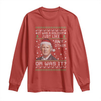 True Crime Christmas Keith Long Sleeve Shirt Funny It Was A Holiday Just Like Any Other Or Was It Bloody Hand - Wonder Print Shop