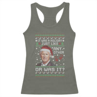 True Crime Christmas Keith Racerback Tank Top Funny It Was A Holiday Just Like Any Other Or Was It Bloody Hand - Wonder Print Shop