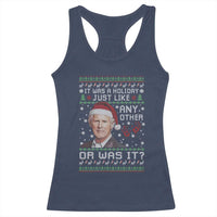 True Crime Christmas Keith Racerback Tank Top Funny It Was A Holiday Just Like Any Other Or Was It Bloody Hand - Wonder Print Shop