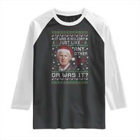 True Crime Christmas Keith Raglan Shirt Funny It Was A Holiday Just Like Any Other Or Was It Bloody Hand - Wonder Print Shop