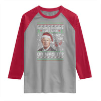 True Crime Christmas Keith Raglan Shirt Funny It Was A Holiday Just Like Any Other Or Was It Bloody Hand - Wonder Print Shop