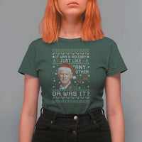True Crime Christmas Keith T Shirt For Women Funny It Was A Holiday Just Like Any Other Or Was It Bloody Hand - Wonder Print Shop