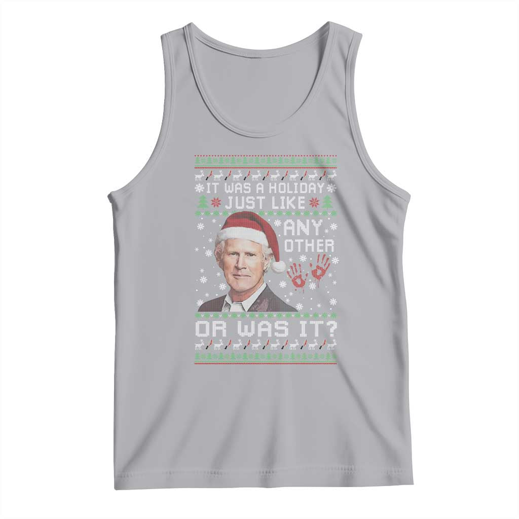 True Crime Christmas Keith Tank Top Funny It Was A Holiday Just Like Any Other Or Was It Bloody Hand - Wonder Print Shop