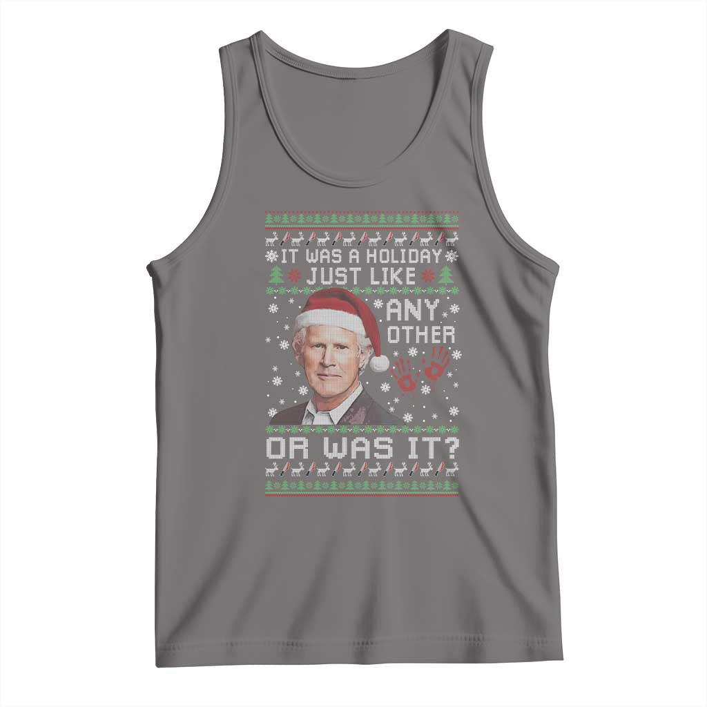 True Crime Christmas Keith Tank Top Funny It Was A Holiday Just Like Any Other Or Was It Bloody Hand - Wonder Print Shop