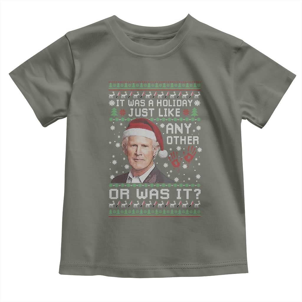 True Crime Christmas Keith Toddler T Shirt Funny It Was A Holiday Just Like Any Other Or Was It Bloody Hand - Wonder Print Shop