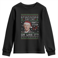 True Crime Christmas Keith Youth Sweatshirt Funny It Was A Holiday Just Like Any Other Or Was It Bloody Hand - Wonder Print Shop