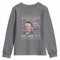 True Crime Christmas Keith Youth Sweatshirt Funny It Was A Holiday Just Like Any Other Or Was It Bloody Hand - Wonder Print Shop