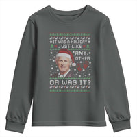 True Crime Christmas Keith Youth Sweatshirt Funny It Was A Holiday Just Like Any Other Or Was It Bloody Hand - Wonder Print Shop